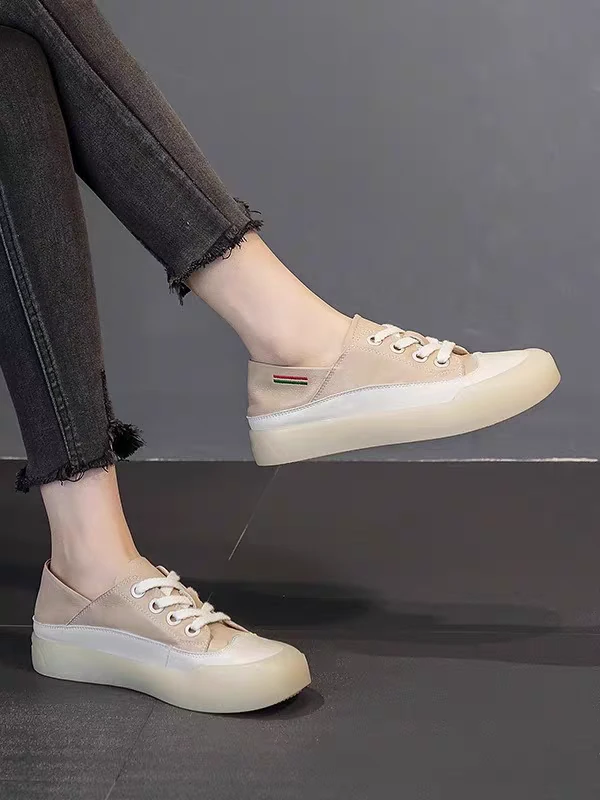 68831头层牛皮复古手工百搭休闲鞋