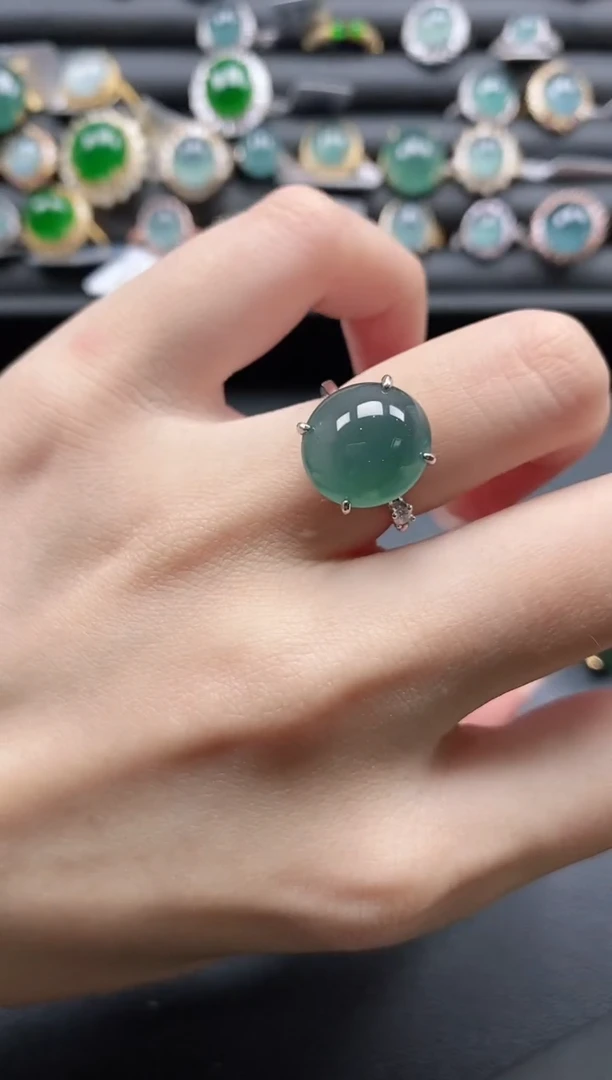 【闪购商品】翡翠戒指银S925镶嵌1111