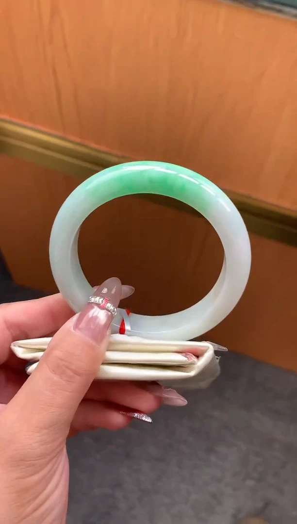 未镶嵌手镯翡翠-F38-正圈55.4