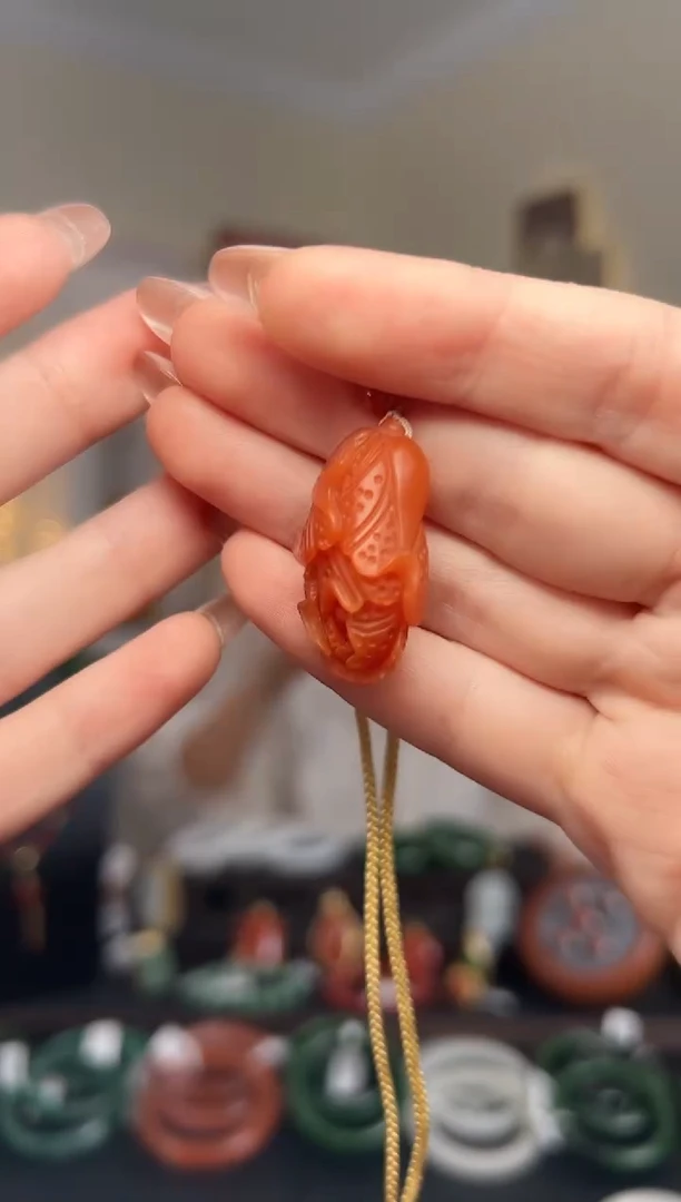颈饰未镶嵌南红玛瑙31*21*13mm 百财