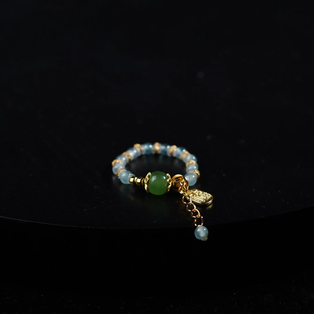 【芙绿】和田玉戒指*s925银镶嵌