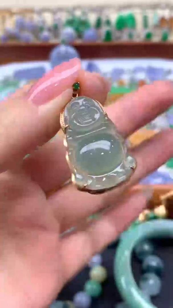 【闪购商品】翡翠颈饰18K金镶嵌73-天然翡翠