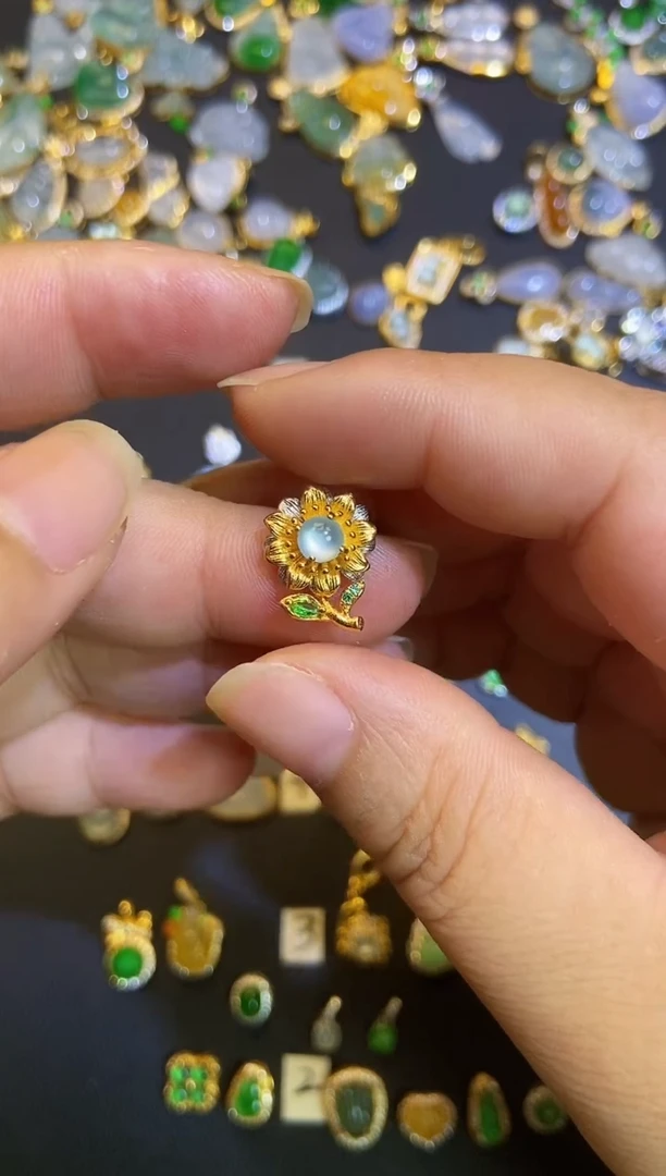 吊坠(不含链)银S925镶嵌翡翠1
