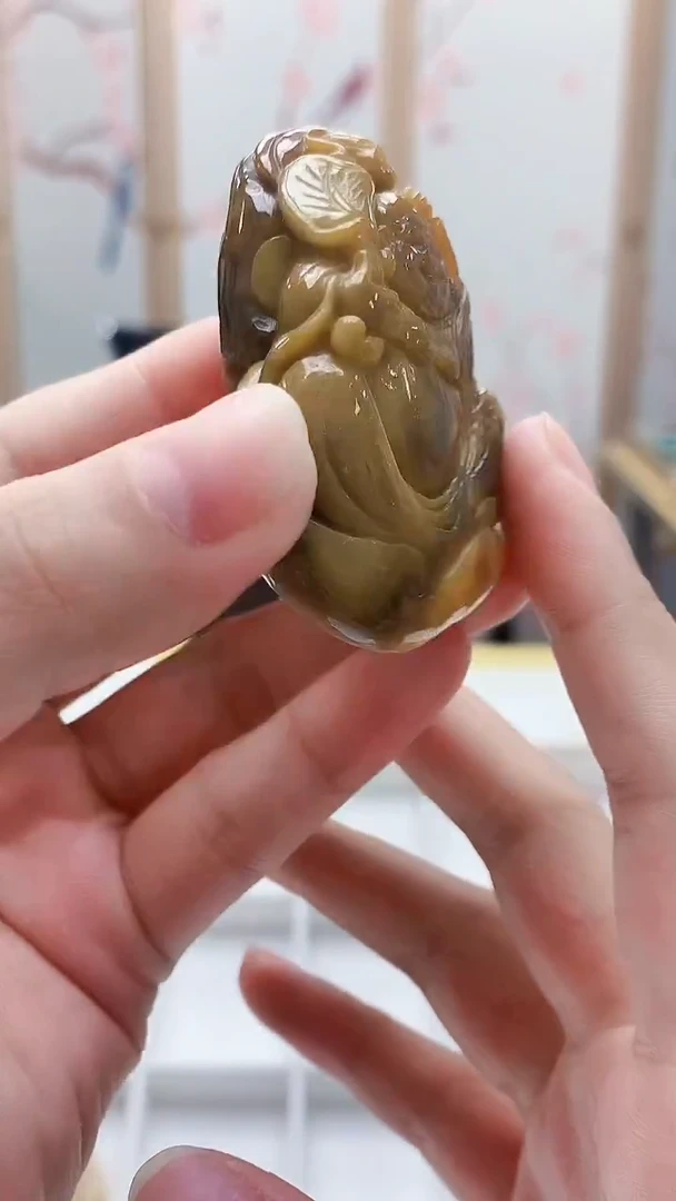 未镶嵌定制翡翠4917lr-毛货挂件70