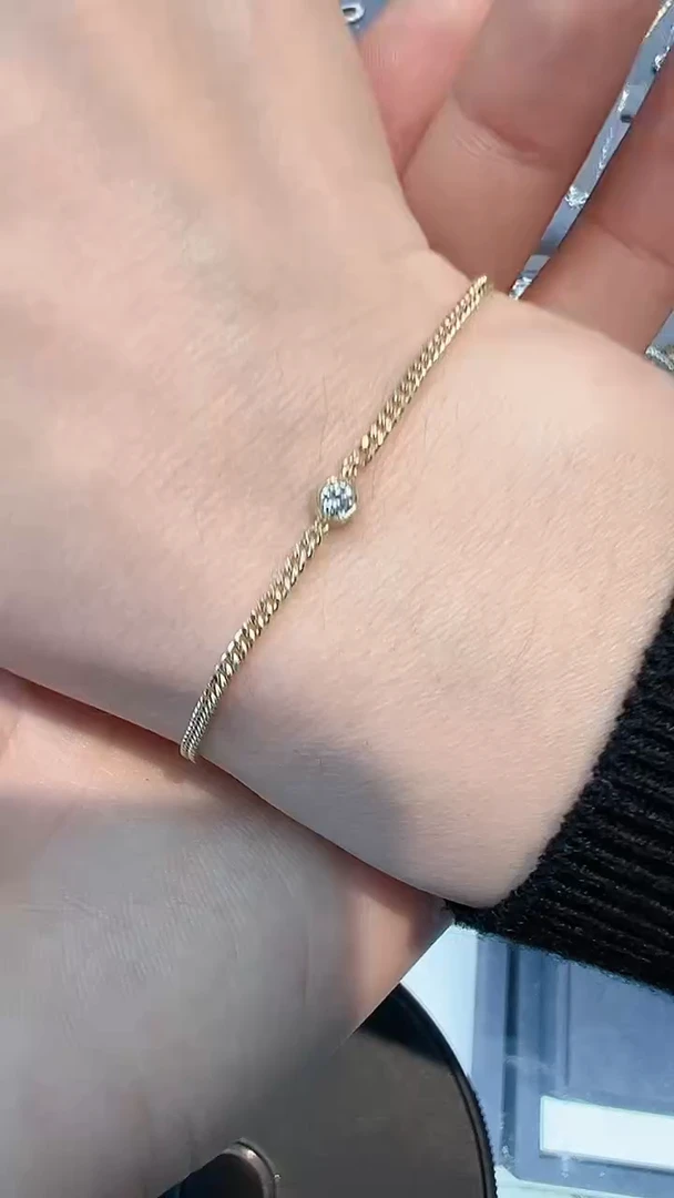 【闪购商品】钻石手链18K金镶嵌多样性发一