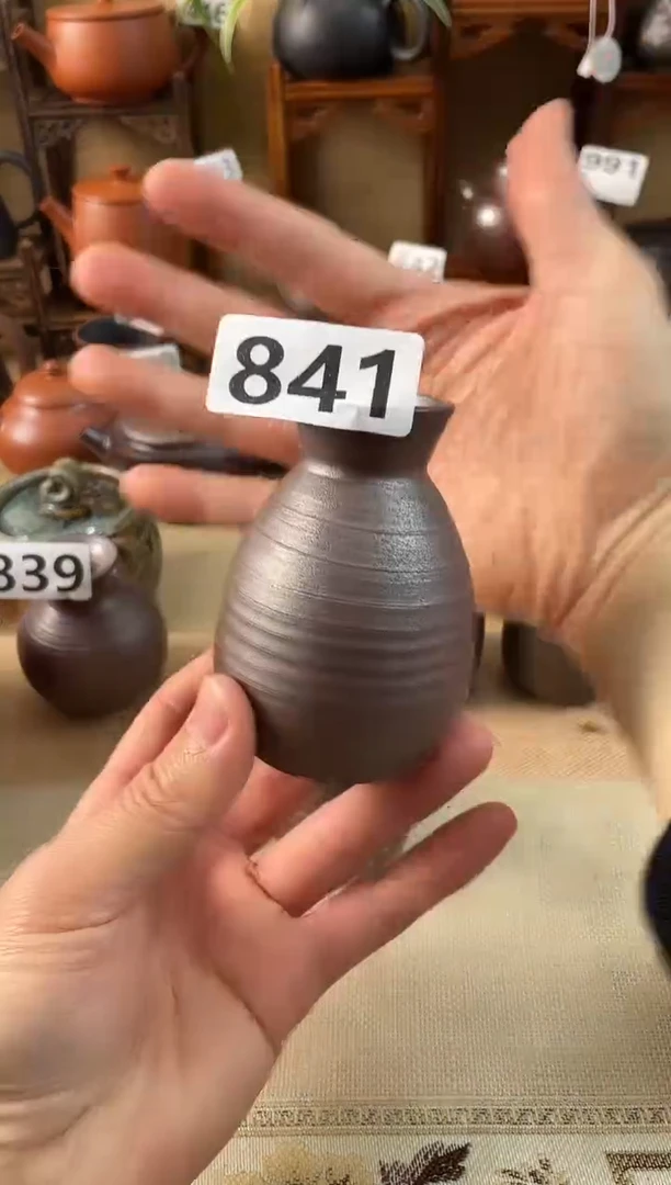 钱**升建水紫陶放漏瓶841