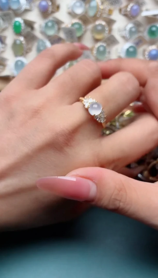 银S925镶嵌戒指翡翠.