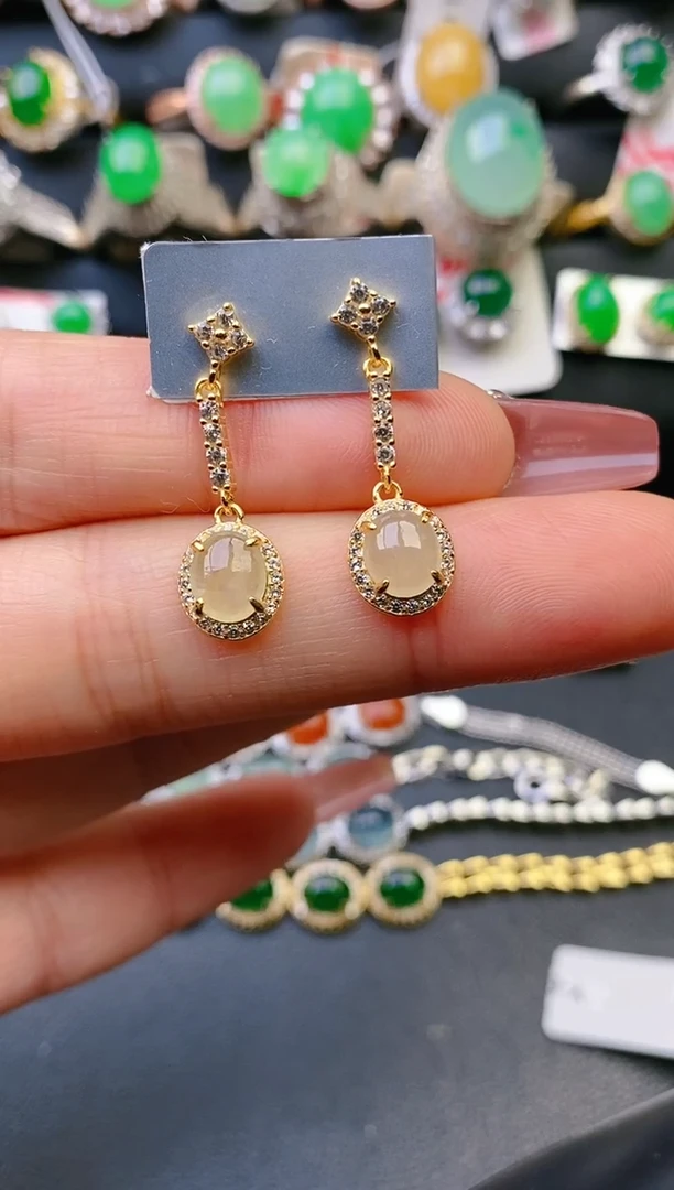 【闪购商品】翡翠戒指银S925镶嵌天然A货翡翠1