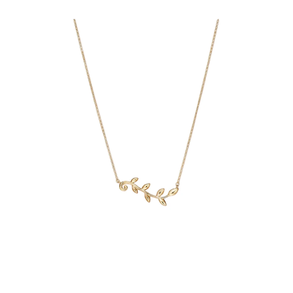 99新 Tiffany & Co./蒂芙尼 麦殿甄选/蒂芙尼18k叶子项链