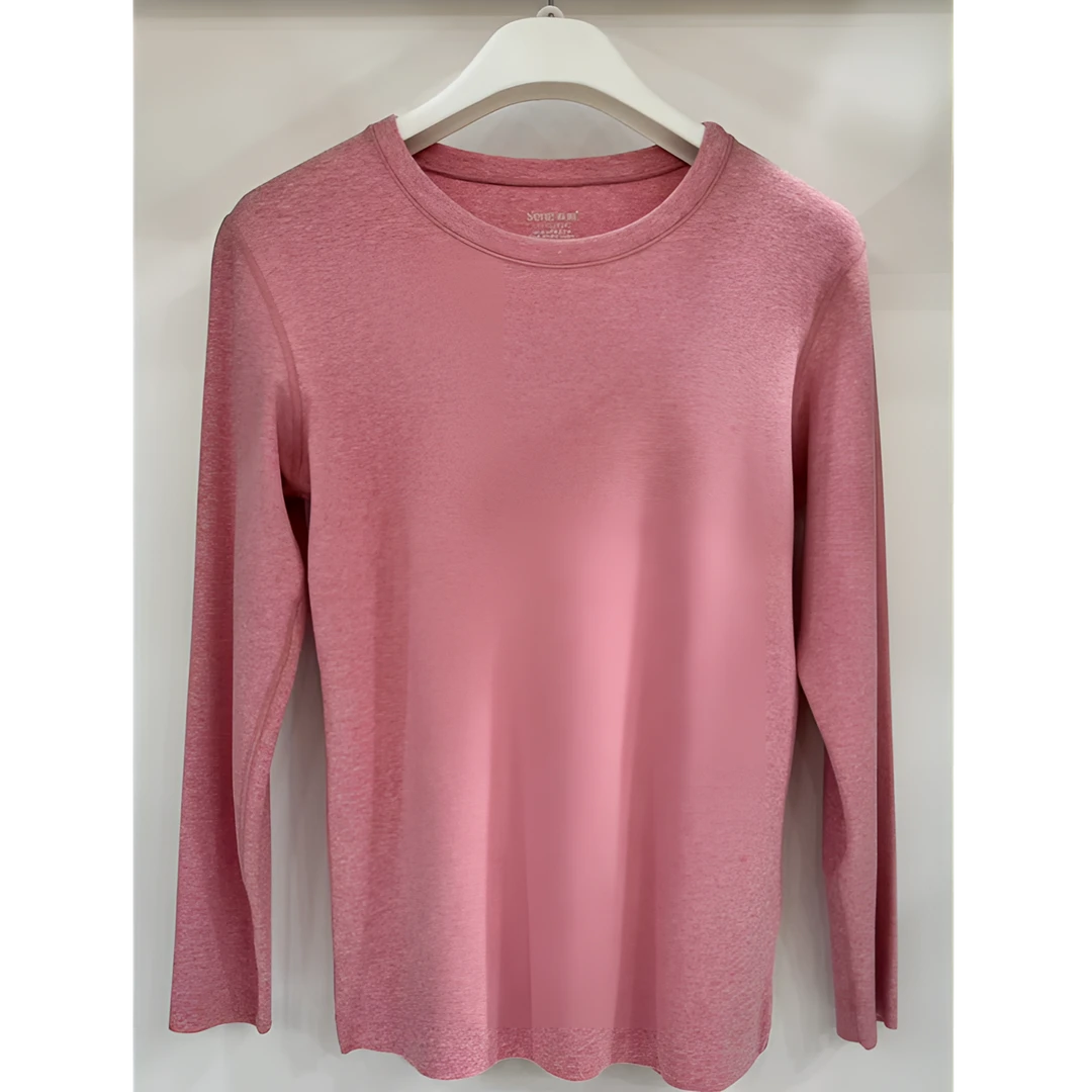 森鹅衣为天女士轻暖中小领长袖04974/04510打底秋衣女款秋衣裤