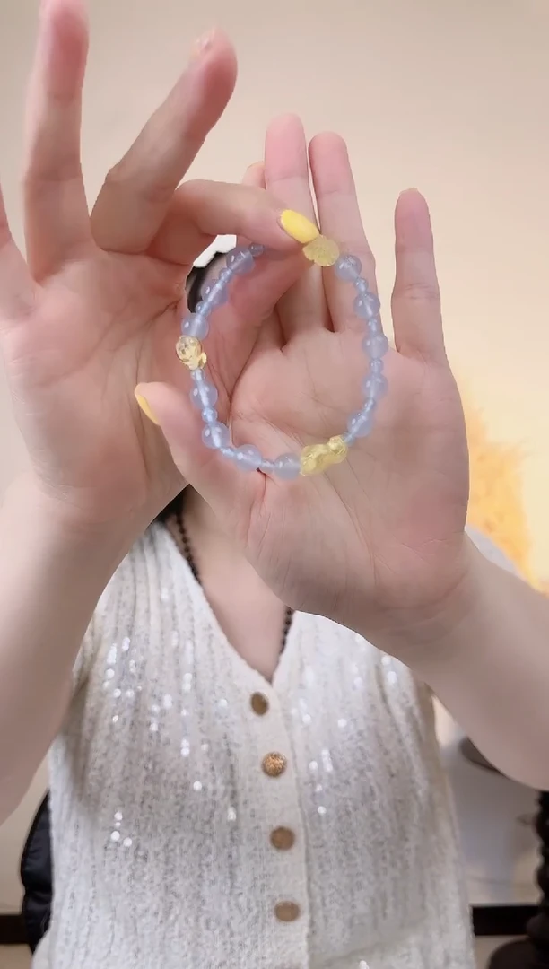 手链未镶嵌萤石萤石蜜蜡手链