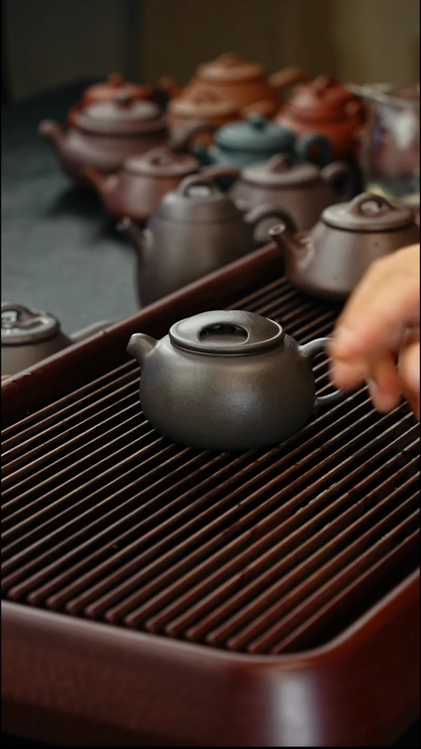 茶壶紫砂天青小青牛浮力150cc