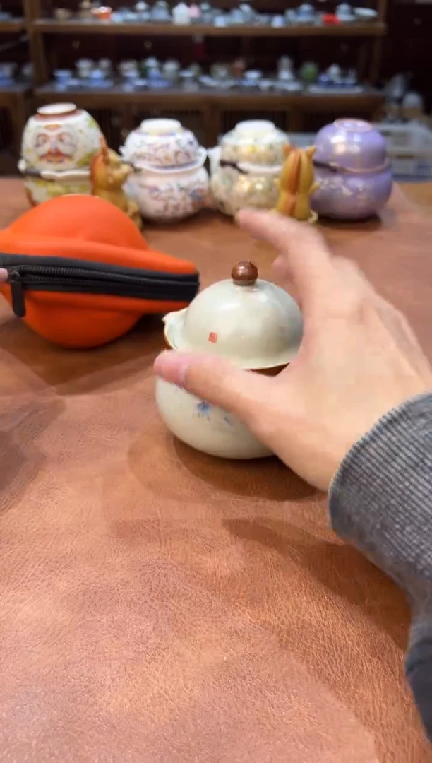 真的很便宜会开片的旅行茶具