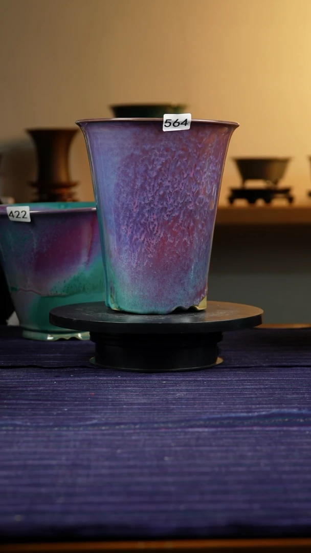 564微瑕窑变兰花盆21/18.5