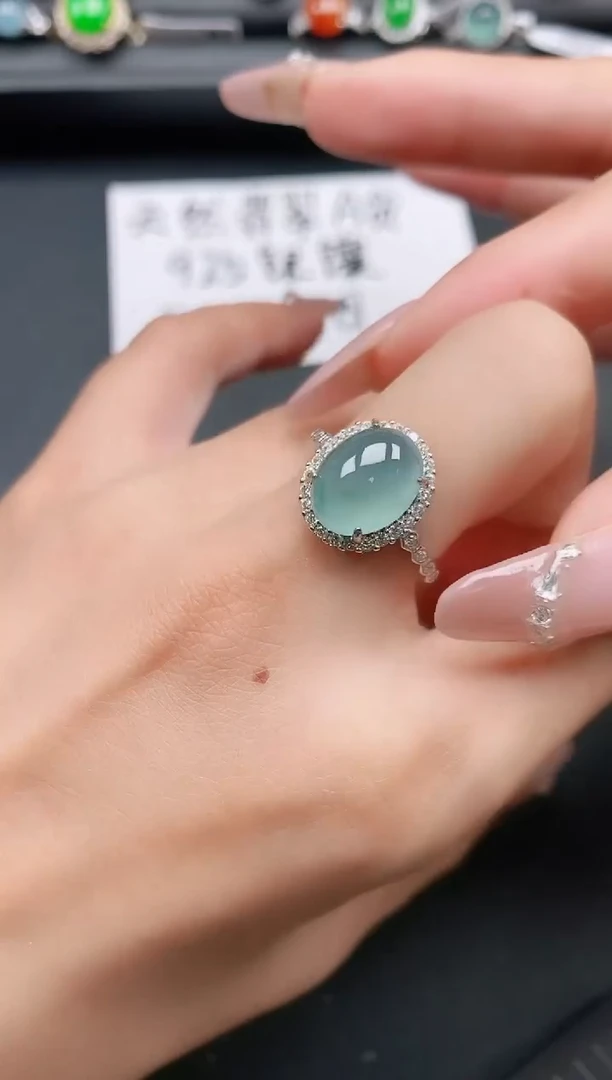 银S925镶嵌戒指翡翠1111
