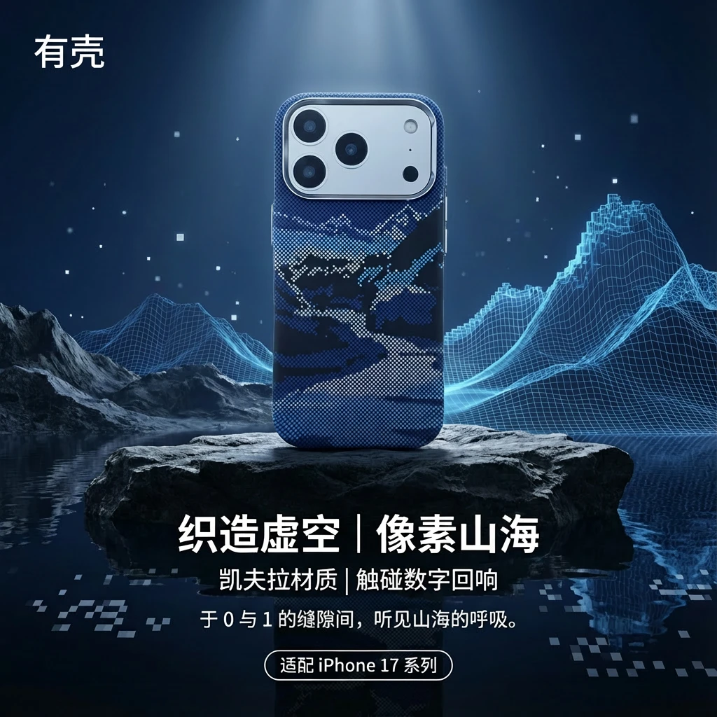 像素山海 | 适用苹果17Pro Max系列手机磁吸防摔全包保护壳