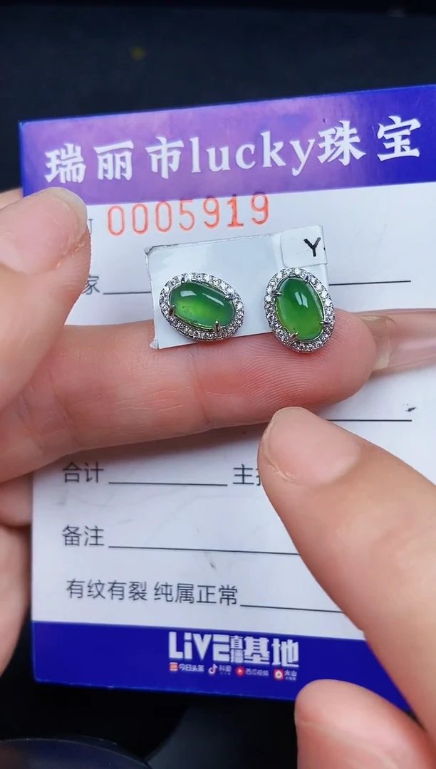 翡翠银S925镶嵌颈饰5919