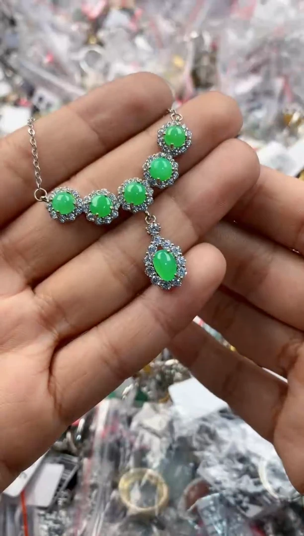 银S925镶嵌戒指翡翠11-11----2