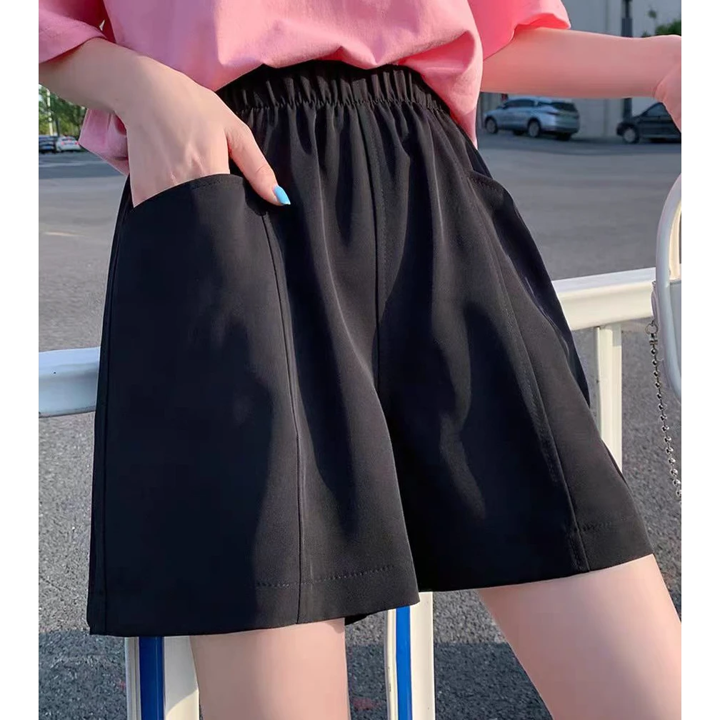 夏季新款大码高腰冰感女短裤5055