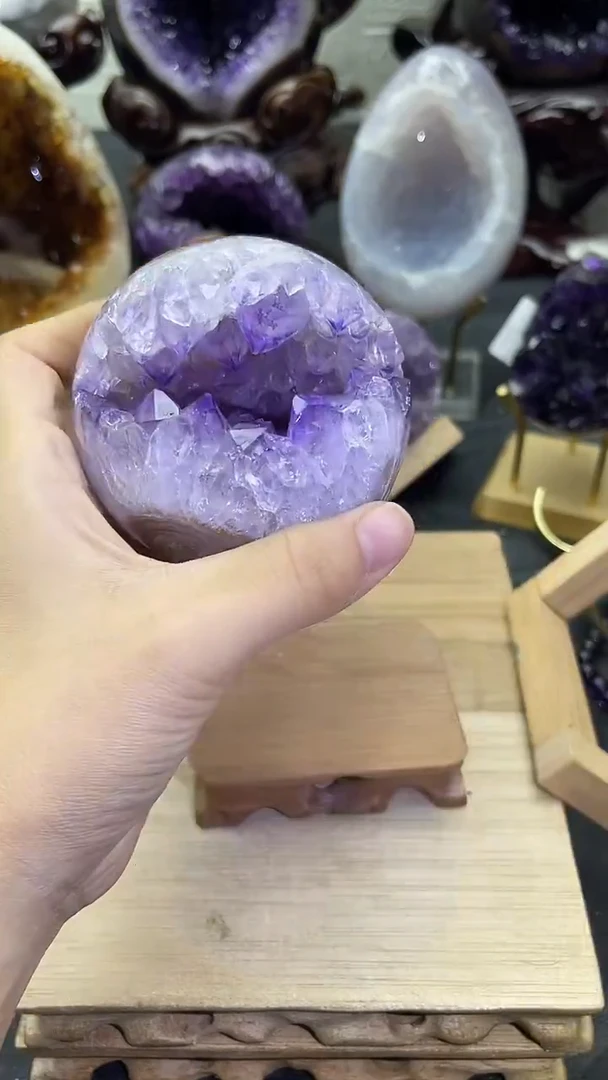 未镶嵌大型摆件（非配饰）紫晶193号开口笑