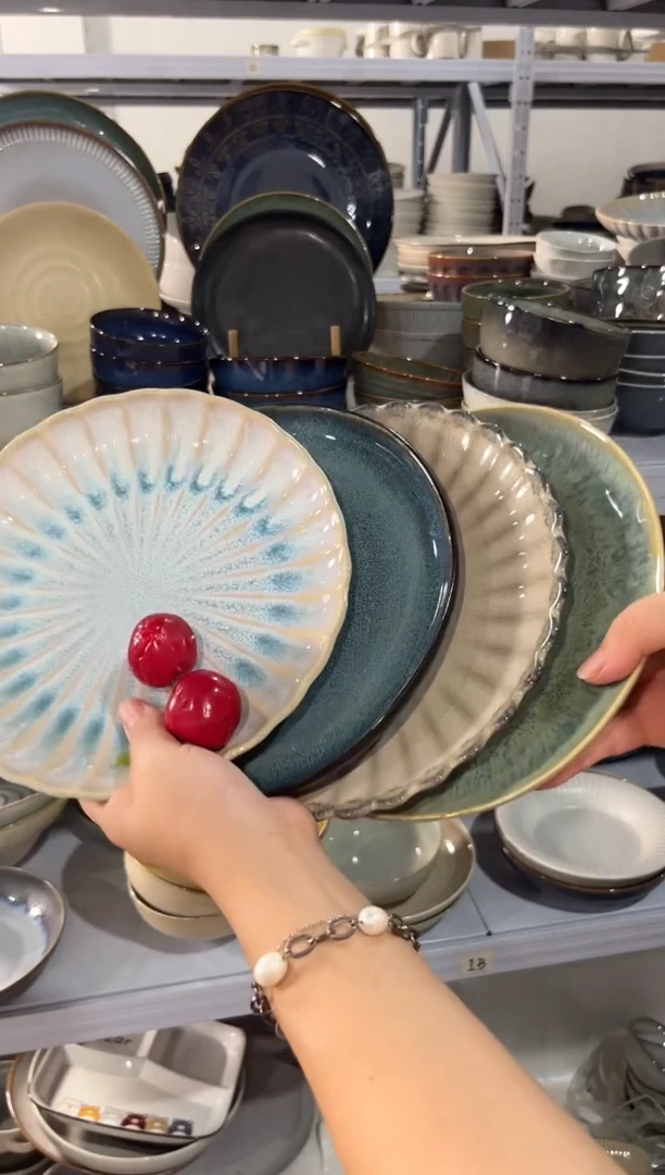 陶瓷外贸尾货瑕疵满20包邮X4 小盘组合