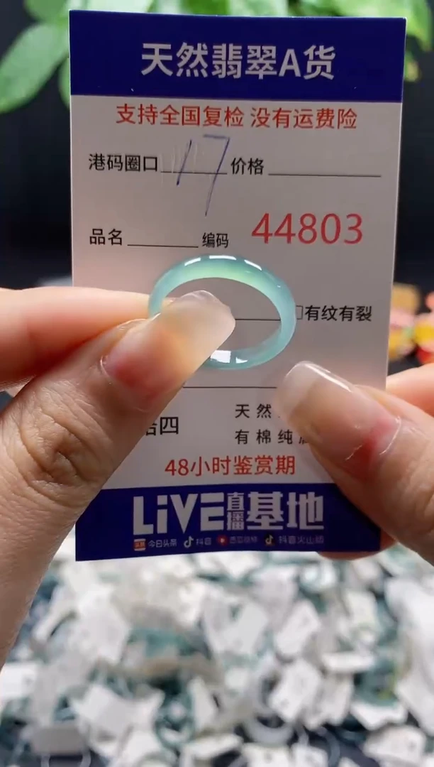 翡翠戒指未镶嵌 天然翡翠戒圈4803