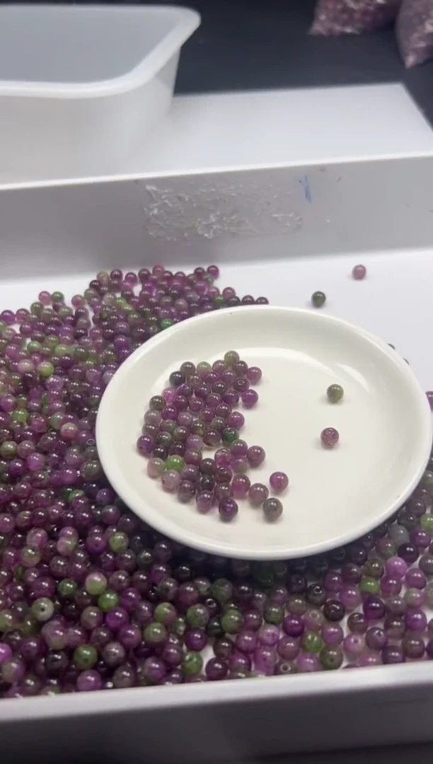 未镶嵌颈饰碧玺w1778西瓜碧玺6mm*40颗