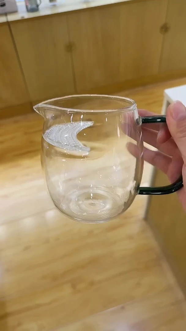 湖绿把大号月牙公道杯