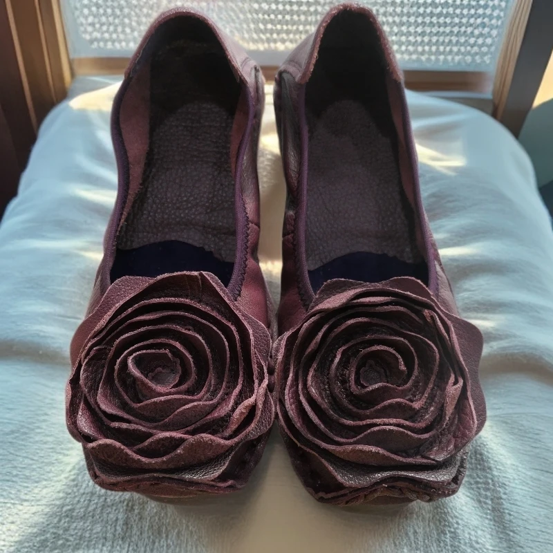 AL-1768手工平底软牛皮果冻底懒人鞋