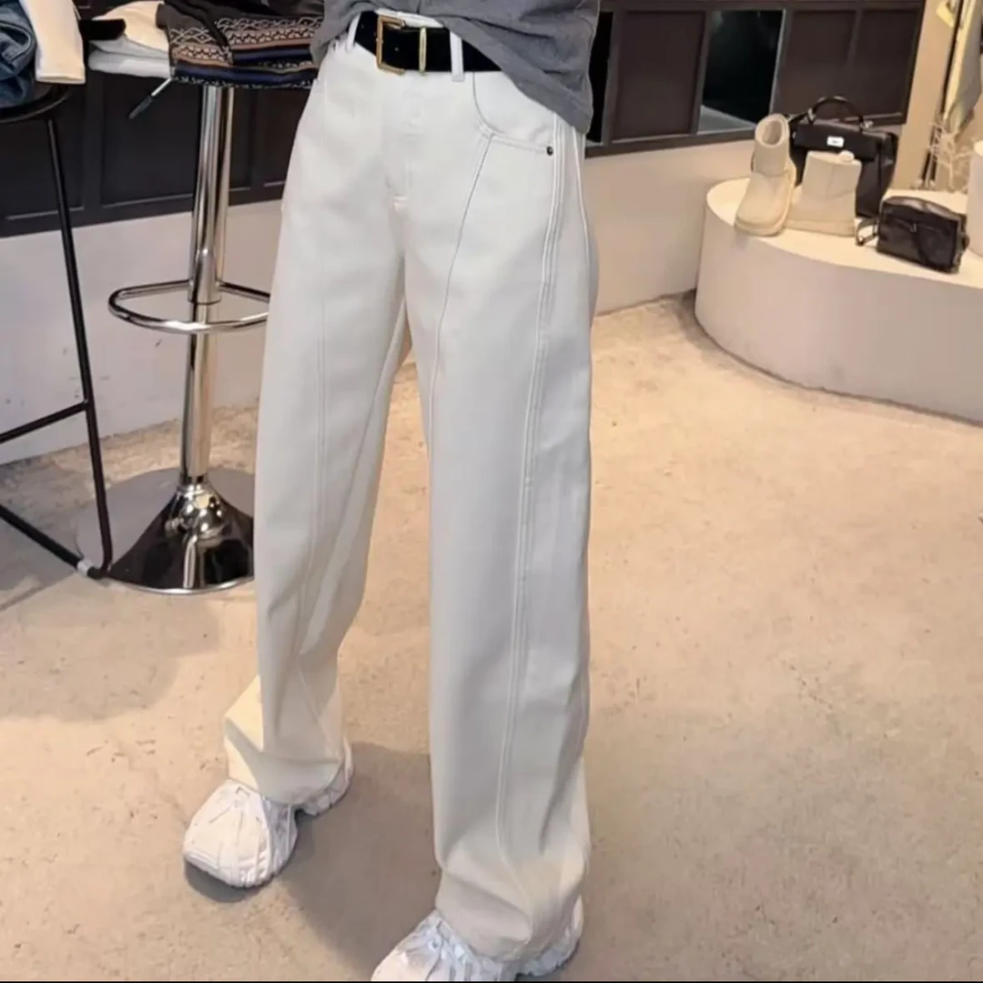 《姚家优麦汇》K5106冬款磨毛水洗弯刀牛仔裤显瘦百搭新款裤子