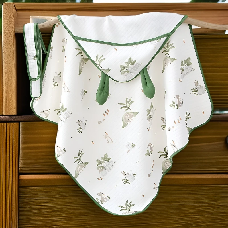 全棉婴儿抱被新生儿包被春夏产房防踢被待产包初生神器透气夏季