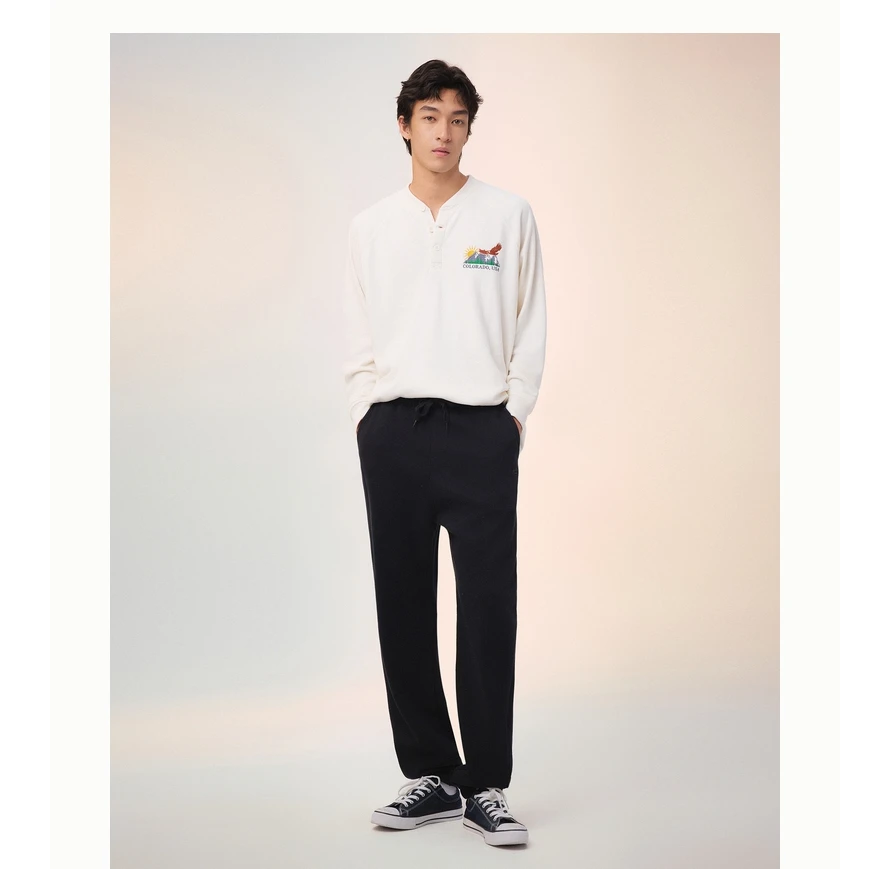 Hollister25秋冬新款经典baggy抓绒运动卫裤男装334-5166