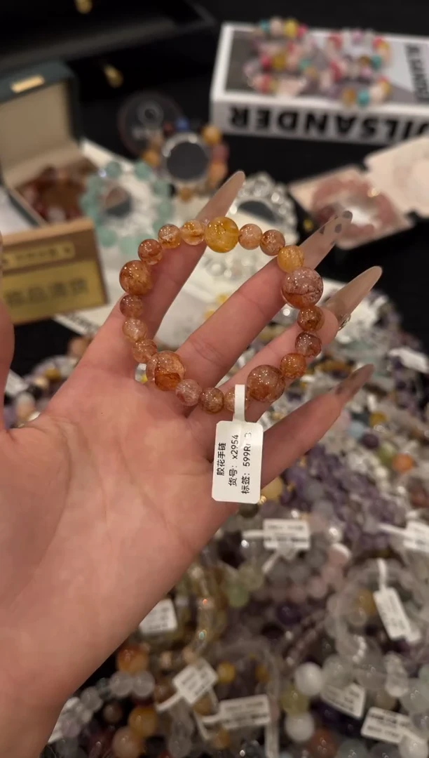 合金手链水晶胶花x2954