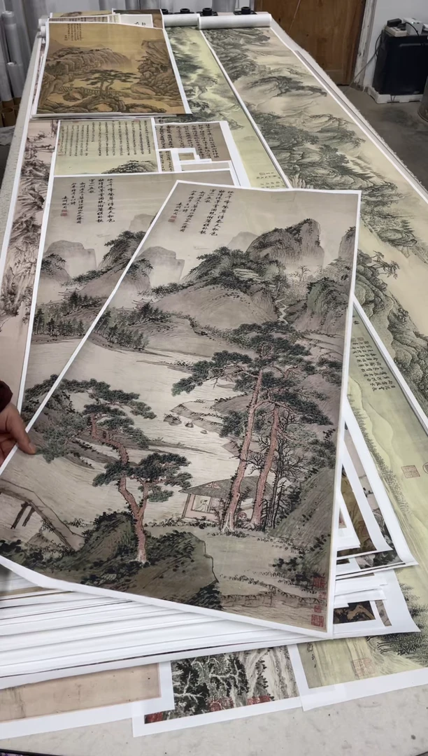 沈周 清江幽居 微喷复刻