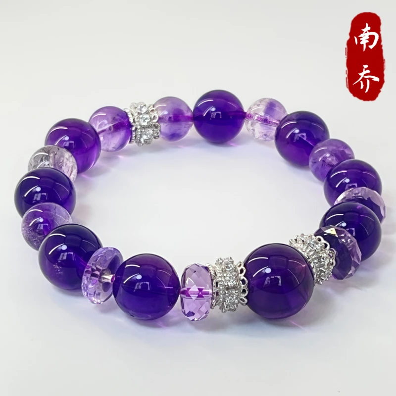毕业级乌拉圭原矿紫水晶手串*紫璃*多样性发其一