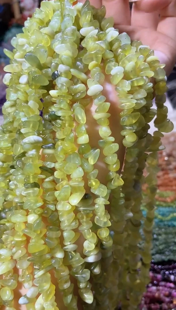 水晶珠宝半成品未镶嵌青提奶盖