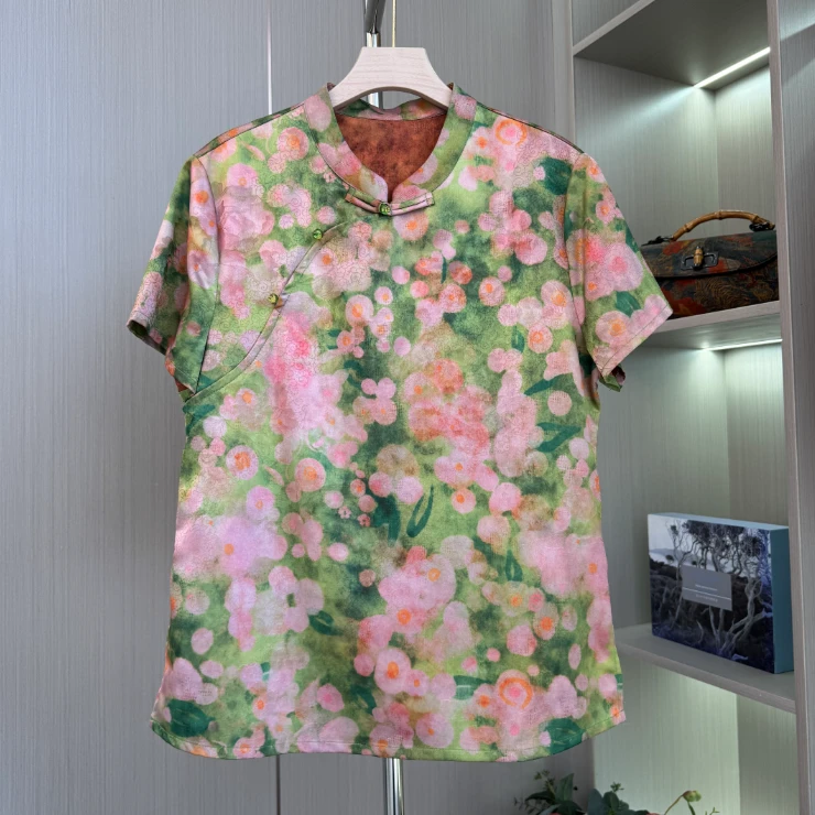 3306款【绿茵】时尚洋气女士短袖上衣