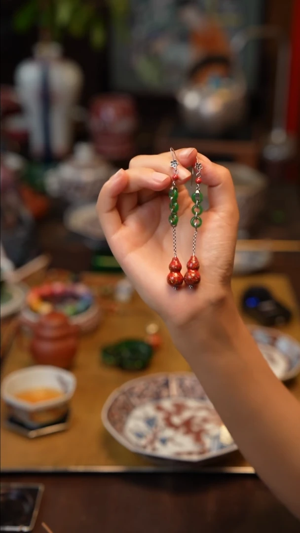 耳环   景德镇陶瓷福利款