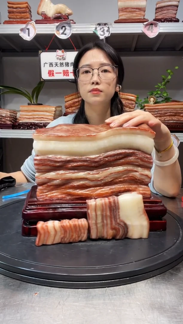 石材一****子天然石材柳州猪肉石22-18-11.5