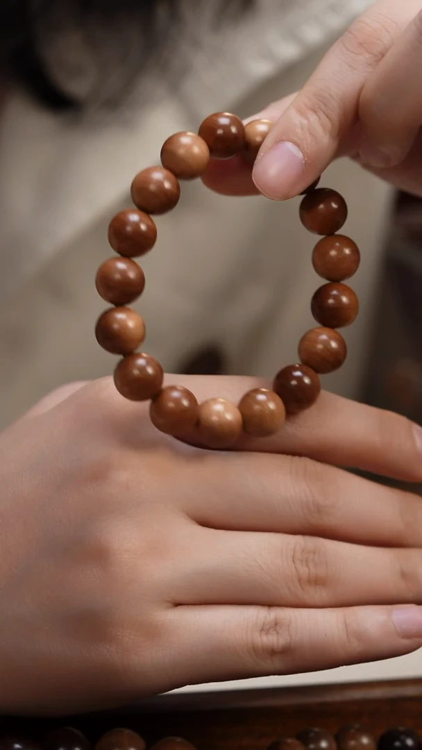 檀香木手串/手链老山檀香1.2圆珠单圈香水料