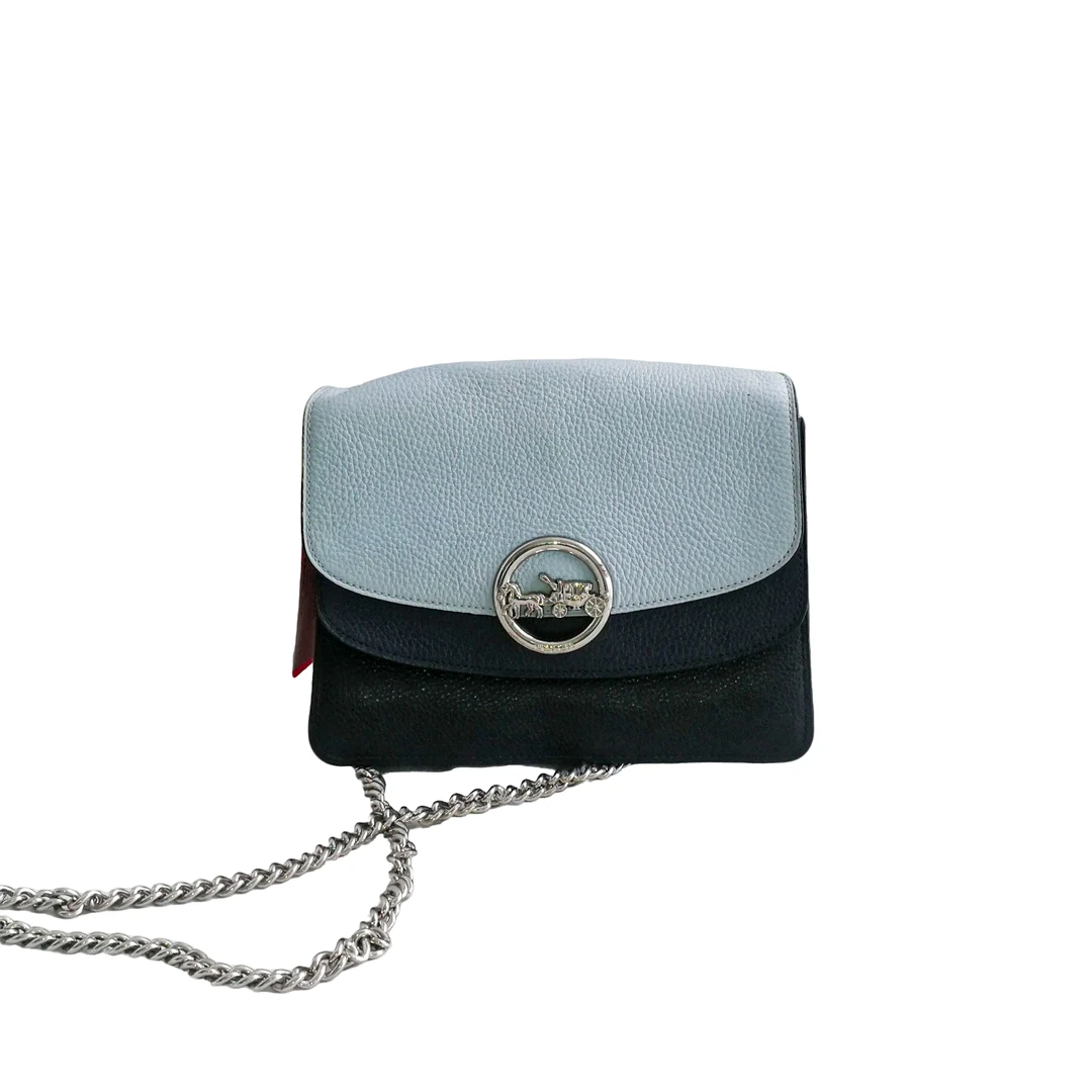 95新  coach 拼色单肩包 d052503