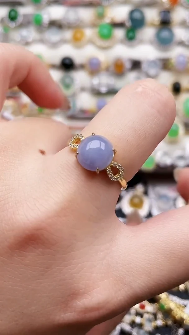 银S925镶嵌戒指翡翠83