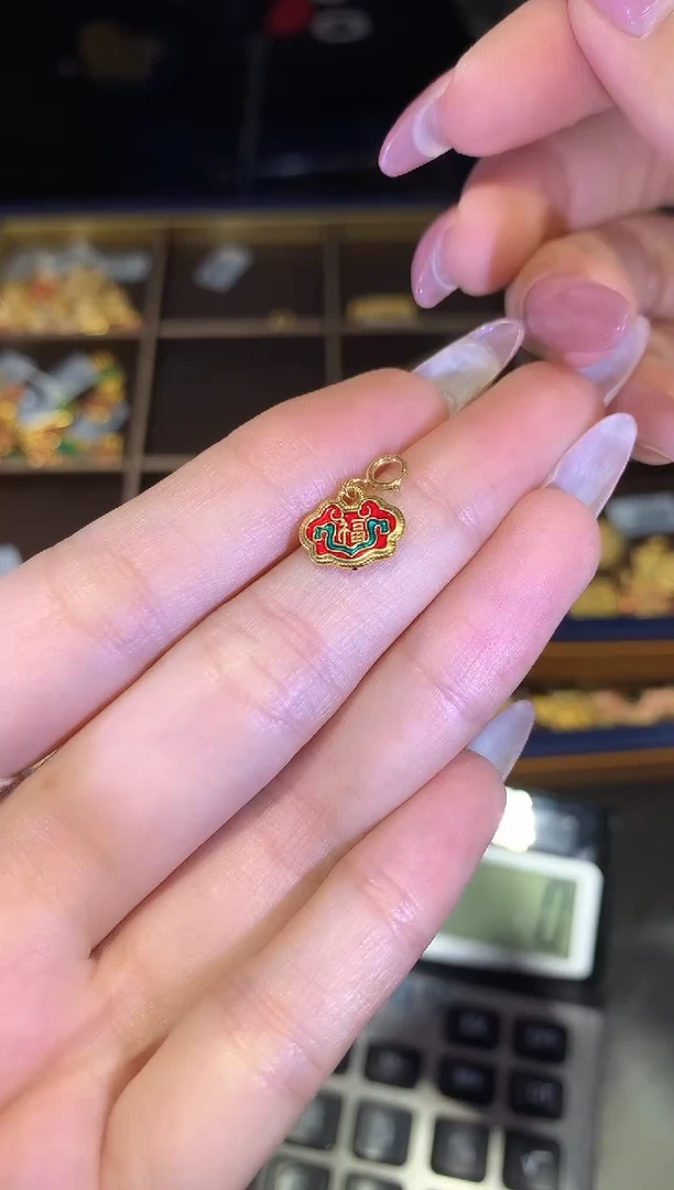 【闪购商品】18K金吊坠(不含链)如意吊坠