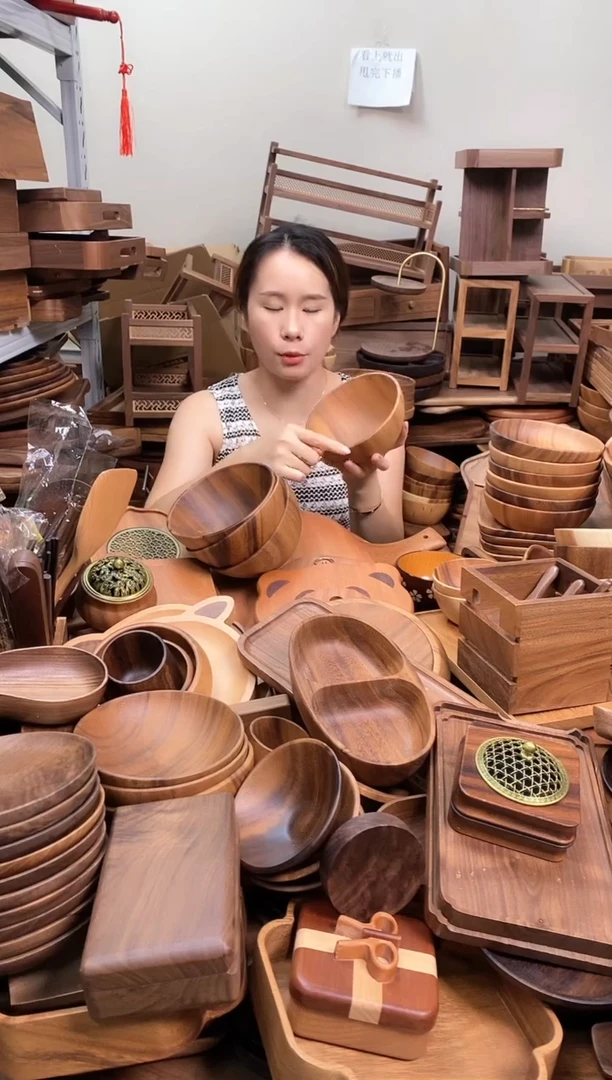 南美胡桃木碗16*7cm  A