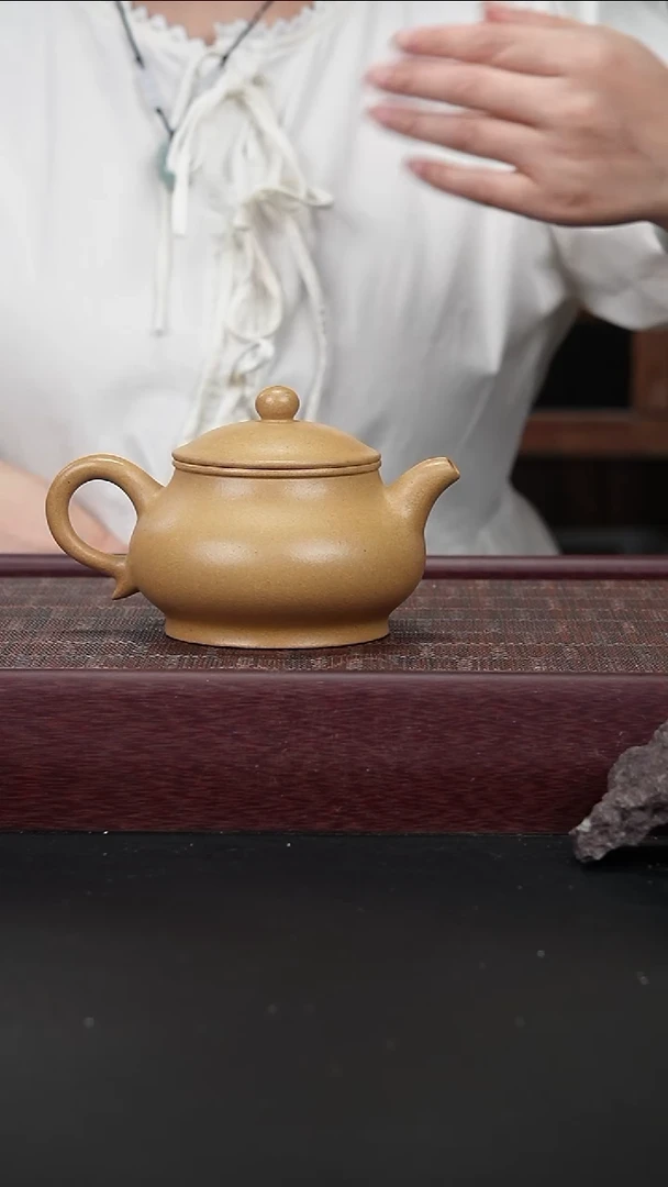 茶壶紫砂lzx黄金段 潘壶260CC