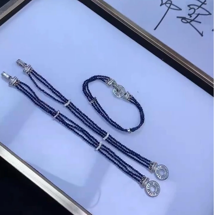 【逍遥】蓝宝石闪闪三圈手链*001/7878/多样性发/1件