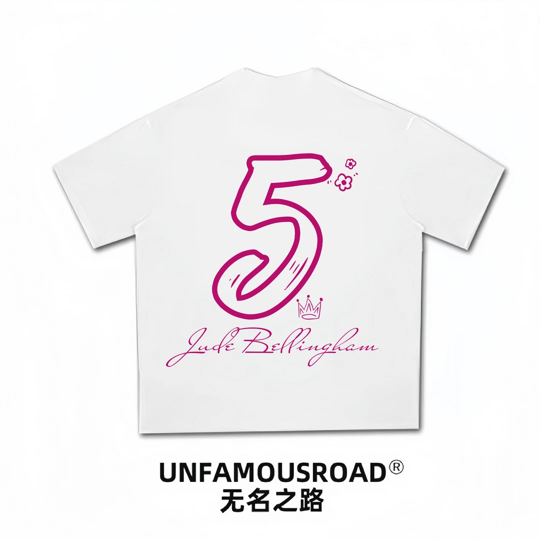 unfamousroad大宇仓-贝林小莓粉系列双面-重磅美式100%纯棉短袖