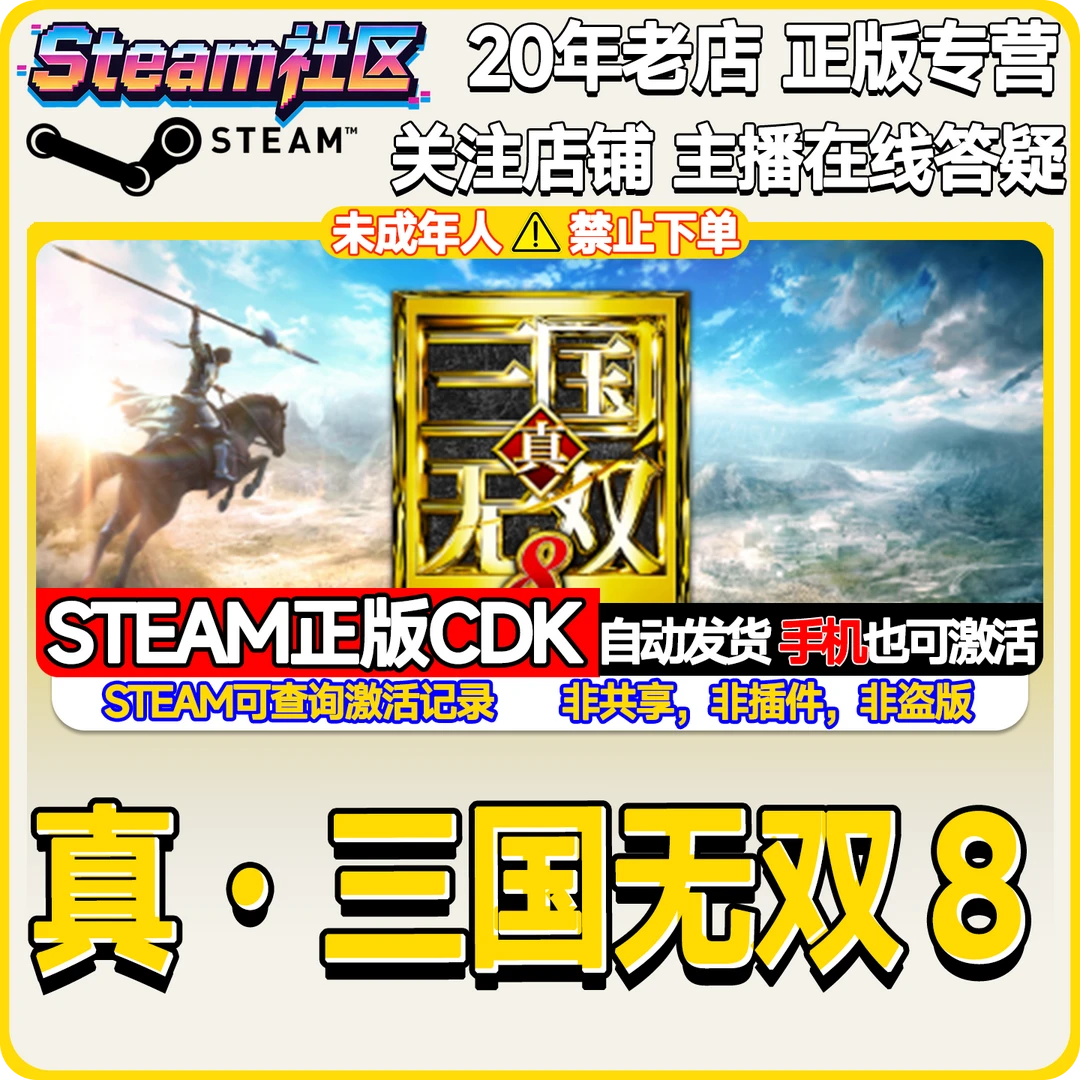 真・三国无双8 Dynasty Warriors 9 PC正版Steam国区CDKEY