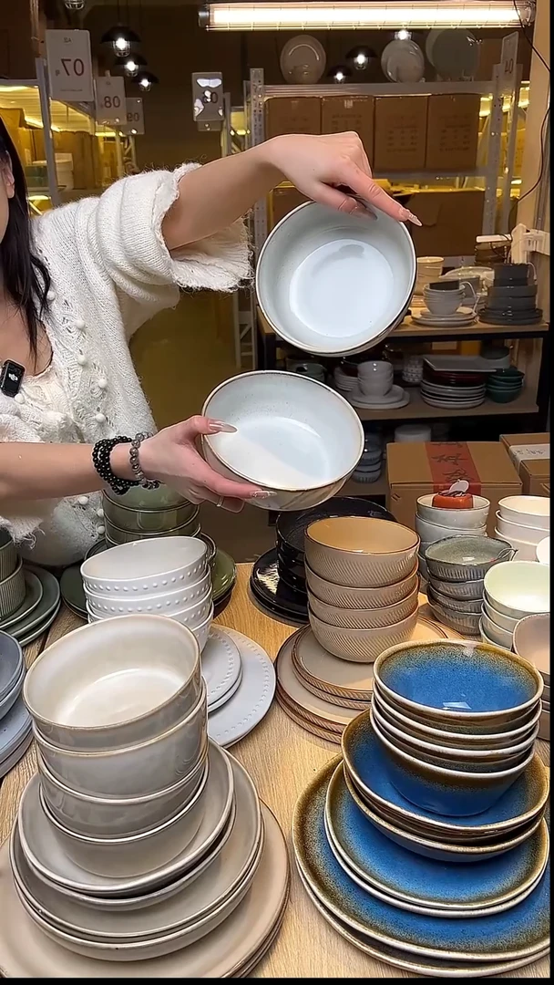 瓷65外贸尾货窑变釉下彩默外微瑕