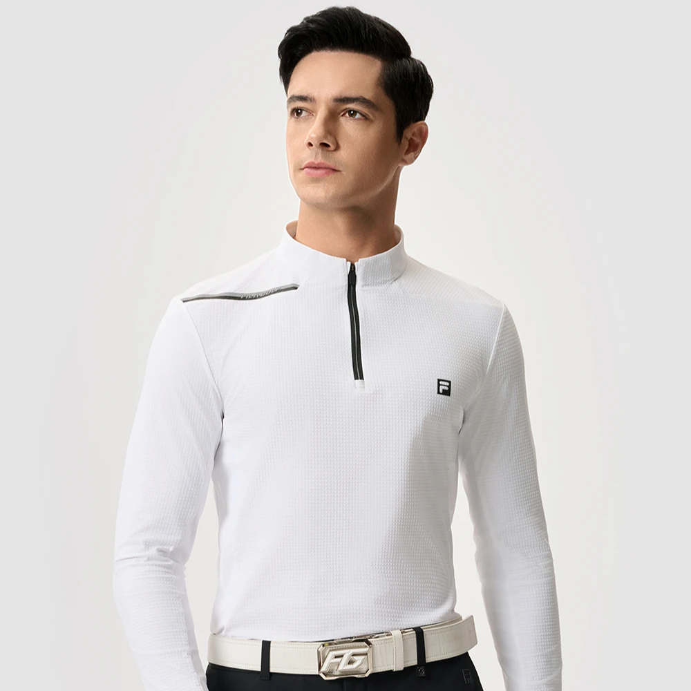 Fila/斐乐春季新款男【高尔夫系列】运动针织长袖POLO衫A11M515210F